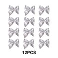 thumbnail image 4 of Pack of 12 Christmas Bows 12*15 cm Christmas Tree Bows Christmas Glitter Bows Glitter Christmas Tree Decoration Decoration Gift Christmas Decoration Bows for Christmas Tree Gold, 4 of 9