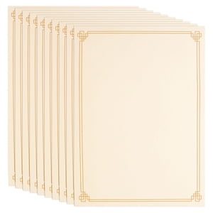 15 Feuilles Papier de certificat vierge pour l'impression Papier de certificats pour les bourses scolaires A4 Document du diplôme en écriture pour documents de reconnaissance (A4)