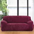 thumbnail image 1 of CHOK 2024 Housse Extensible de Chaise en Velours de Luxe 1 Pce, Ajustée, pour Canapé, Lavable, Gris Argenté, 1 of 6
