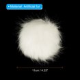 thumbnail image 2 of Unique Bargains Fluffy Soft Faux Fur Pom Poms for Hats with Snap Button, White 6Pack, 2 of 7