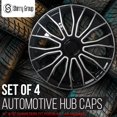 thumbnail image 2 of Wheel Cover Kit, 14 Inch Hubcaps Set of 4 Automotive Hub Caps with Universal Snap-On Retention Rings, 2-Tone ABS Plastic Black and Silver Rim Covers for All Makes, Models (SG-5086-DP-14), 2 of 7