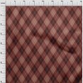 thumbnail image 4 of oneOone Cotton Silk Brown Fabric Check Sewing Material Print Fabric By The Yard 42 Inch Wide, 4 of 4
