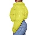 thumbnail image 2 of FOCUSNORM Femmes Juniors Mode Manches Longues Col Montant Vestes Matelassées Métalliques, 2 of 7