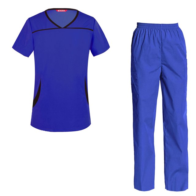 Women's Scrubs Set Scrub Top and Pants Scrubs Set