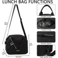 thumbnail image 4 of Insulated Lunch Bag for Men & Women, Lunch Kit Leakproof Cooler Bag Insulated Lunch Bag, Portable Lunch Box for Men, Lunchbag Reusable Mens Lunch Bag for Work, School, Picnic, Camping, BBQ(Black), 4 of 7