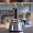 thumbnail image 3 of JUNWELL 1pc  Modern Stainless Steel Dual Nozzle Moka Pot  Multipurpose Manual Use  Reusable Filter  Two-Cup Espresso Maker  Household Gadgets, 3 of 7