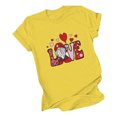 thumbnail image 2 of T-shirts d'Été pour Femmes Grande Taille, Hauts d'Été pour Femmes, Décontracté, Imprimé, Manches Courtes, Col Rond, T-Shirt Ample, Blouse, Hauts, T-Shirt à Col en V pour Femmes en Liquidation, 2 of 3