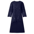 thumbnail image 4 of Womens Plus Size Evening Dress Lace Embroidery Two Piece Set Temperament Fit Dress, 4 of 5