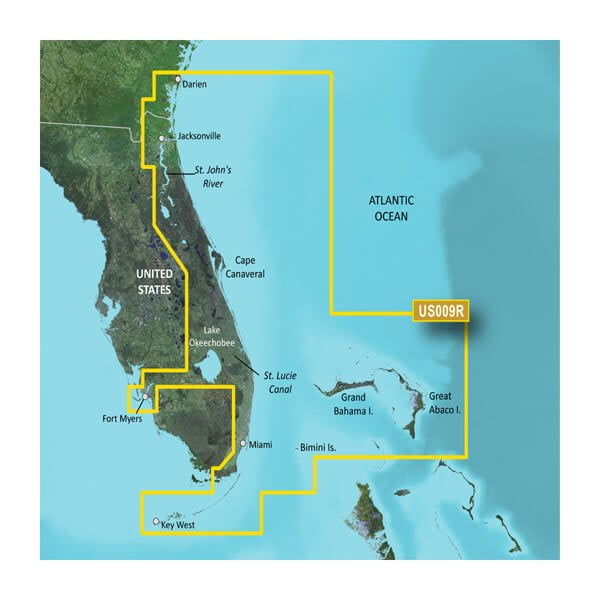 Garmin Cartographie Marine 010-C0710-00 BlueChart G3 Vision; Compatible avec les Traceurs de Cartes; Code de Région VUS009R; Couverture Détaillée de Jacksonville à Key West; sur Carte SD/Micro-SD