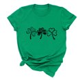 thumbnail image 1 of Birdeem T-Shirt Décontracté pour Femmes à Imprimé de la Saint-Patrick, Chandail à Manches Courtes, Hauts, Chemise, 1 of 6