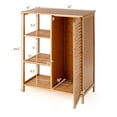 thumbnail image 4 of Giantex Bamboo Bathroom Floor Cabinet, Storage Freestanding Organizer for Kitchen, Hallway, 4 of 8