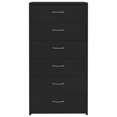 thumbnail image 4 of vidaXL Sideboard with 6 Drawers Black 50x34x96 cm Engineered Wood, 4 of 6