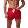 thumbnail image 3 of Mens 5 Inch Swim Trunks Board Shorts Solid Red Xl, 3 of 7