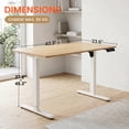 thumbnail image 2 of Mainstays Electric Height Adjustable Desk - White with Nature Wood Color, 2 of 16
