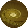 thumbnail image 1 of Ahgly Company Machine Washable Indoor Square Transitional Night Red Area Rugs, 3' Square, 1 of 7