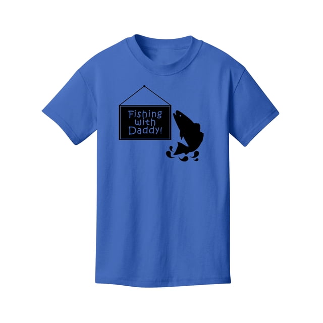 Gravity Trading Fishing with Daddy Youth Cotton Tee - Royal - X-Small