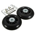 thumbnail image 3 of 2 Pcs Roues de Remplacement pour Valise Roulettes Pivotantes en Caoutchouc Silencieuses Noires 90mmx24mm, 3 of 8
