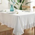 thumbnail image 2 of Baohd Durable And Easy To Wash Tablecloth With Vintage Style Rectangular Table Tablecloth Cotton Dining Tablecloth Table Cover white 100*140CM 1Set, 2 of 6