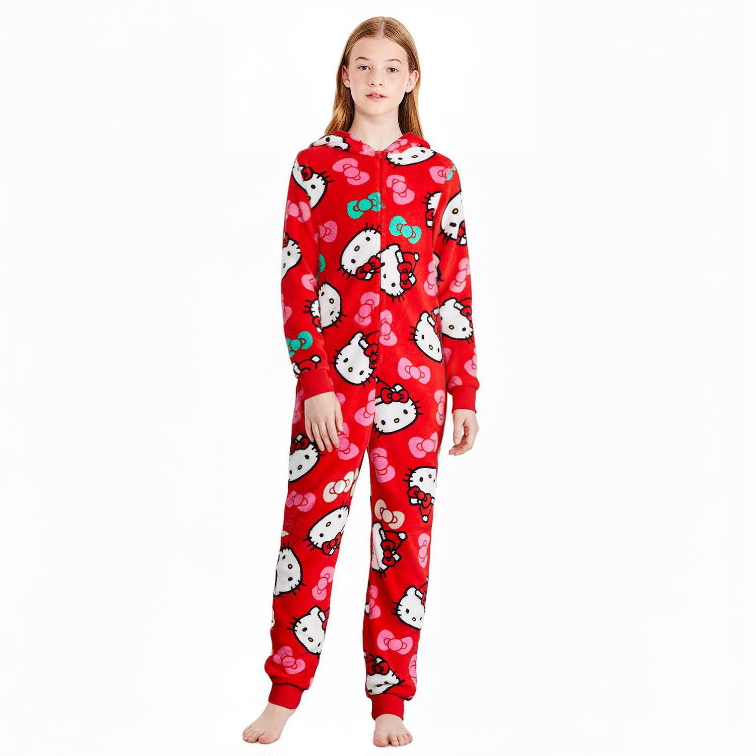 Grenouillère en peluche Hello Kitty pour filles