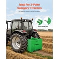 thumbnail image 2 of VEVOR Boîte de Lestage 3 Points Catégorie 1 Tracteur Attache Rapide Attelage Contrepoids Vert, 2 of 9