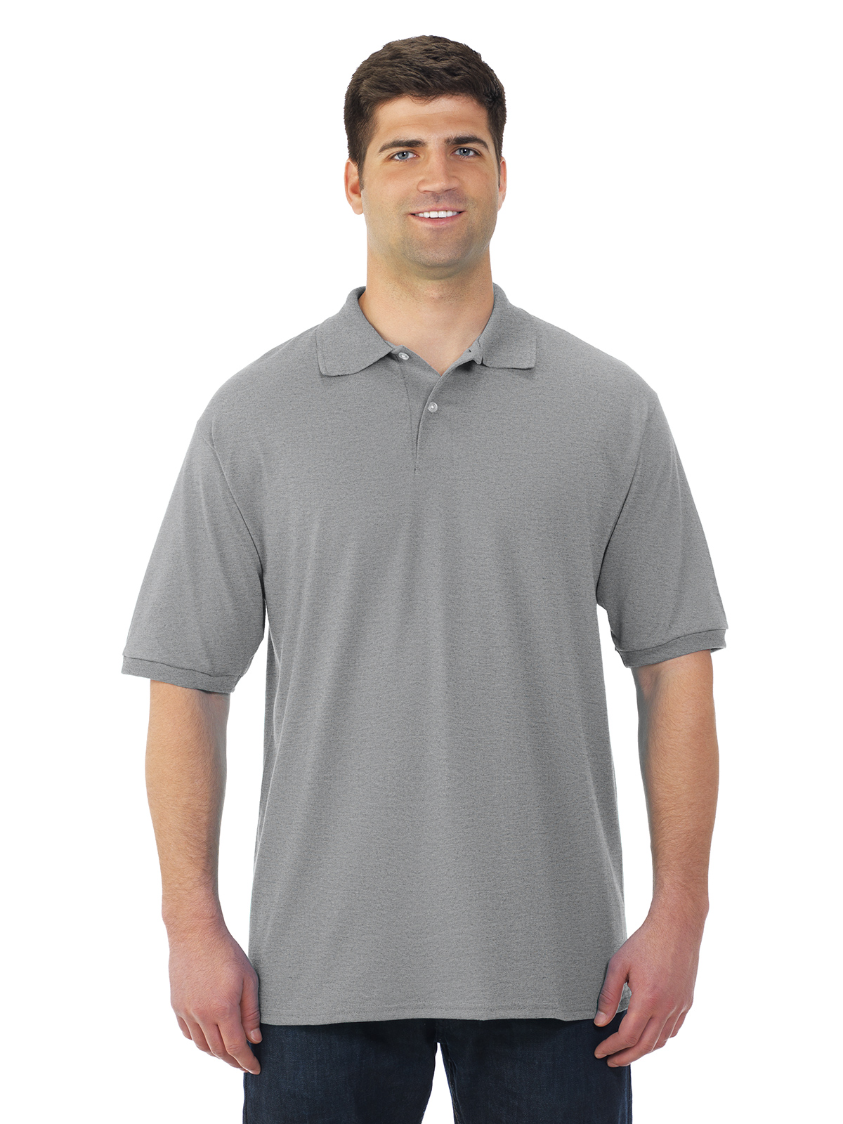 Jerzees Mens SpotShield Short Sleeve Jersey Sport Shirt, 4X, Oxford