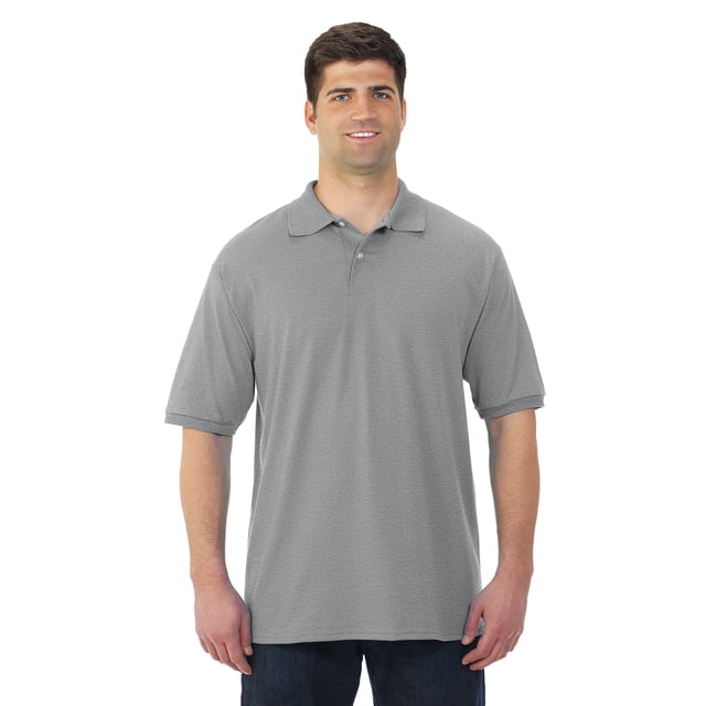 Jerzees Mens SpotShield Short Sleeve Jersey Sport Shirt, 4X, Oxford