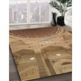 thumbnail image 3 of Ahgly Tapis Rectangulaire Lavable en Machine Intérieur Transitionnel Brun Selle, 6 Pieds x 9 Pieds, 3 of 7