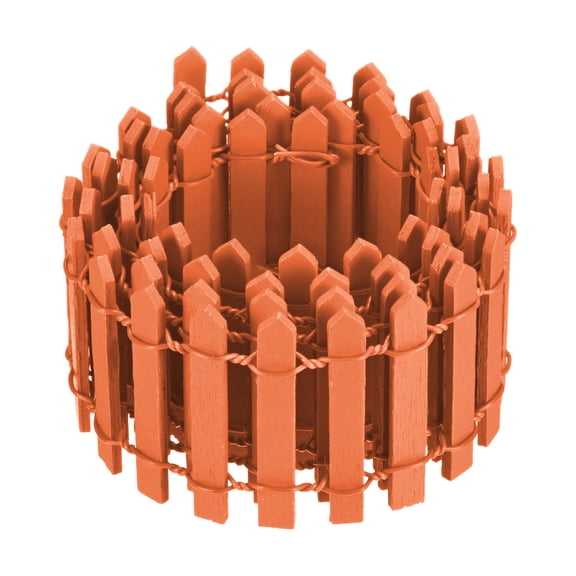 Uxcell 1-Pack Miniature Fairy Garden Fence, 35 Inch Wooden DIY Small Wood Decorative Picket Fence for Dollhouse/Crafts [Orange]
