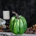 thumbnail image 4 of Citrouille en Mousse, Citrouille Artificielle, Citrouille Décorative de Récolte, Citrouille de Simulation Ronde Verte, 4 of 8