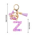 thumbnail image 4 of TopLLC Tools&Home Improvement Initial Letter Keychains For Women Tassel Purple Cute Car Keychain For Wallet Backpack Bag A chopper, 4 of 4