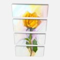 thumbnail image 3 of Design Art - Peinture de Rose avec Feuilles Vertes, 3 of 3