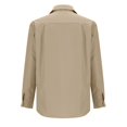 thumbnail image 4 of Birdeem Chemise Décontractée Mode Homme Couleur Unie Boutons Poches Manches Longues Col Rabattu, 4 of 5