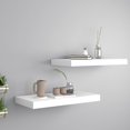 thumbnail image 1 of vidaXL Floating Wall Shelves 2 pcs White 50x23x3.8 cm MDF, 1 of 5