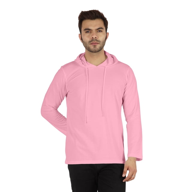 Inkmeso Solid Winter Hooded Sweatshirt For Mens Long Sleeve Drawstring Pullover Hoodie