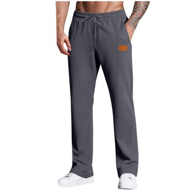 BLCHUNen Mens Sweatpants Fleece Drawstring Elastic Waist Straight Leg Athletic Gym Running Sports Workout Pants