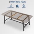 thumbnail image 4 of EDTara 62.99" Large Dining Table for 4–6, Rustic Wood Top with Sturdy Black Metal Legs, Industrial Rectangular Table for Kitchen, Dining Room & Living Room, 4 of 8