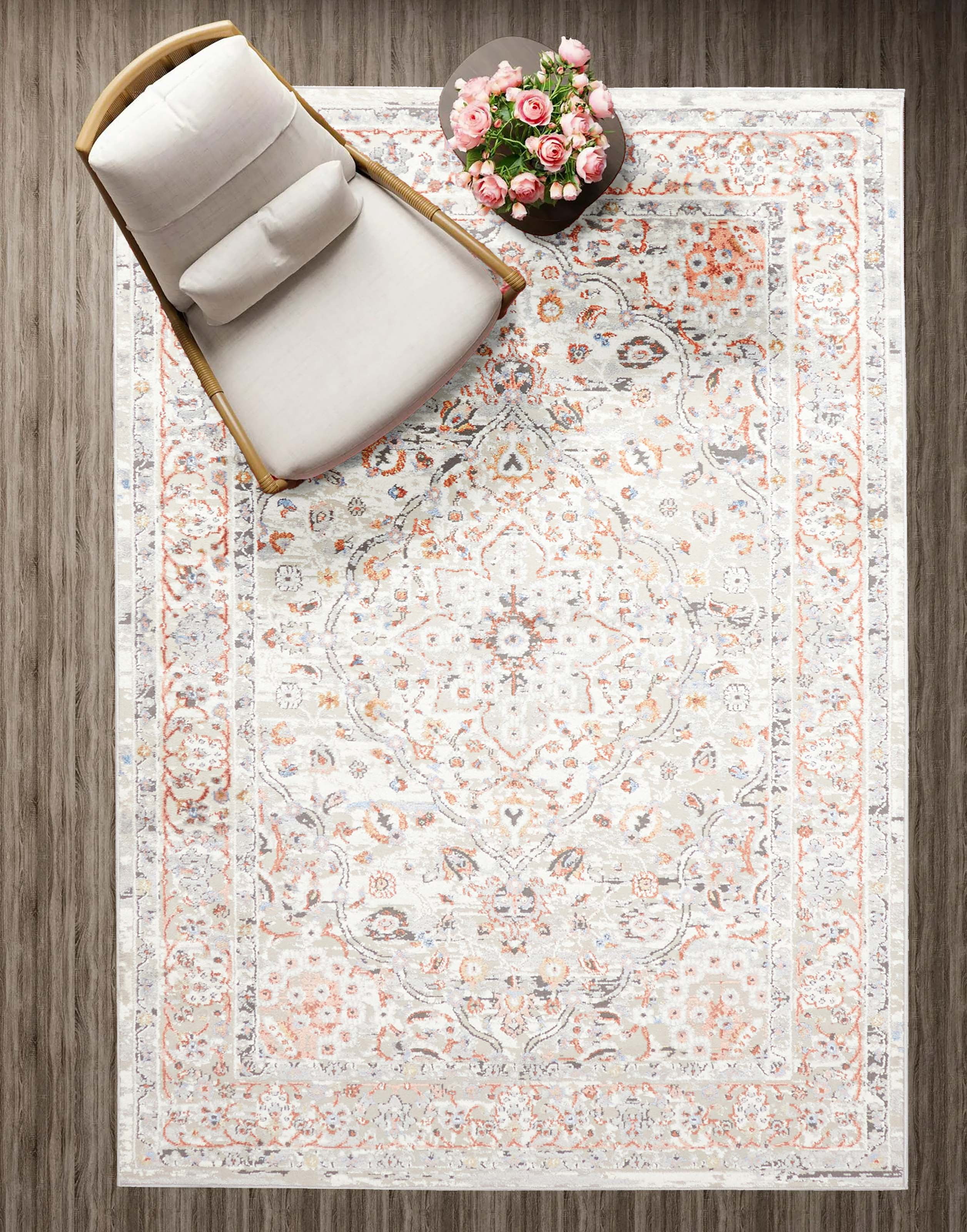 ECARPET Efes Traditional Area Rug for Living Room, Bedroom, Dining Entrance, Hallway and More