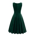 thumbnail image 4 of Penkiiy Robes en Velours pour Femmes, Robe Rétro Trapèze, Robes Formelles pour Invitées de Mariage Cocktail Noël Fêtes Robes m Vert, 4 of 5