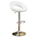 thumbnail image 2 of Poundex Height Adjustable 35" Faux Leather Barstool Set in White (Set of 2), 2 of 4
