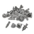 thumbnail image 1 of Unique Bargains 20 Pcs Rivets en Plastique Type Poussoir Clips d'Aile Gris pour Trou de 6.5mm, 1 of 1