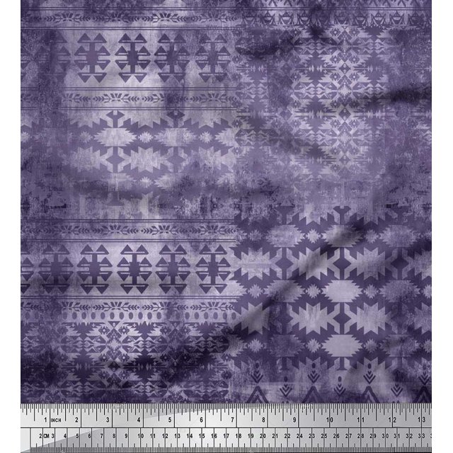 Soimoi Georgette Viscose Fabric Aztec Southwestern Decor Fabric Printed Yard 42 Inch Wide