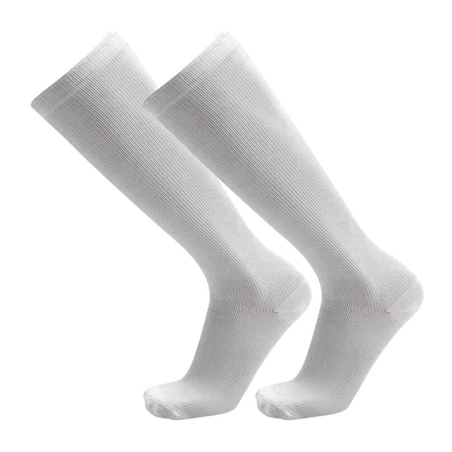 lionlar Running Compression Socks Calf Support Stockings White L-XL