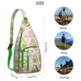 thumbnail image 2 of Green Avocado Sling Backpack - Healthy Fruit Art Print, Fashionable Multi-Functional Travel Bag, 2 of 4