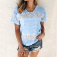 thumbnail image 4 of Wolfast T-Shirts pour Femmes Mode Femmes Mode T-Shirt Imprimé Manches Courtes Blouse Col Rond Hauts Décontractés Manches Courtes Blouses pour Femmes, 4 of 9