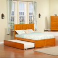 thumbnail image 2 of Leo & Lacey Urban Full Trundle Platform Bed in Caramel, 2 of 4