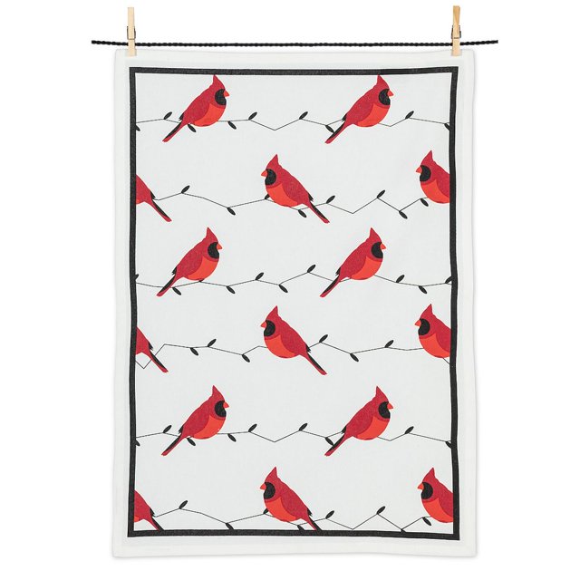 Set of 6 All-over Cardinals Tea Towel