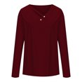 thumbnail image 3 of Womens Long Sleeve V Neck T Shirts 2025 Casual Basic Ribbed Knit Tops Lightweight Stretch Pullover Sweater Shirts, 3 of 5