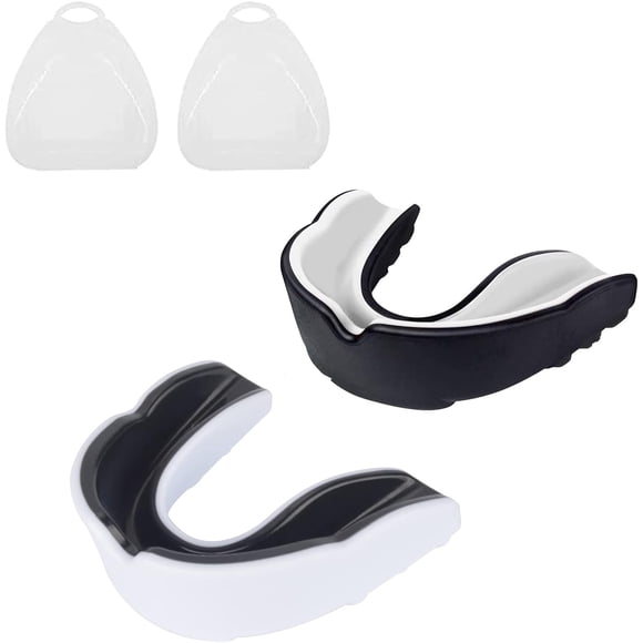 Pcs Sports Mouth Guard Adults and Junior Gum Shield with Case, Moldable Slim Fit Mouthguard for Boxing, MMA, Rugby, Martial Arts, Judo, Karate, Hockey and All Contact Sports