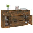 thumbnail image 2 of vidaXL Coffret Buffet 3 Pièces Chêne Fumé Bois d'Ingénierie, 2 of 4