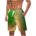 thumbnail image 1 of Cameland Large Size Shorts Men, Gradient Drawstring Elastic Waist Shorts Summer Casual Beach Quick Dry Shorts, 1 of 5